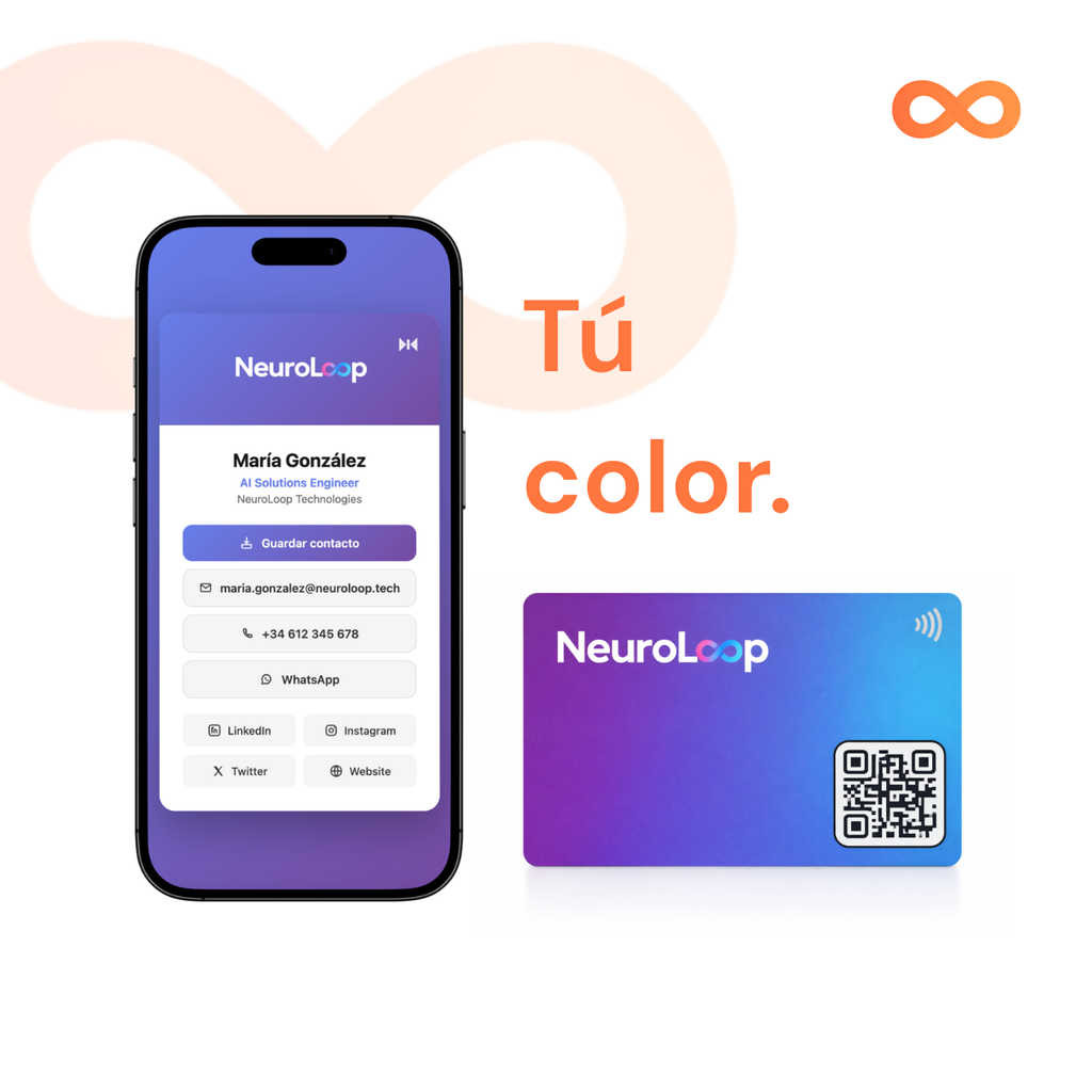 Tarjeta Digital NFC TapLoop – Conecta al instante