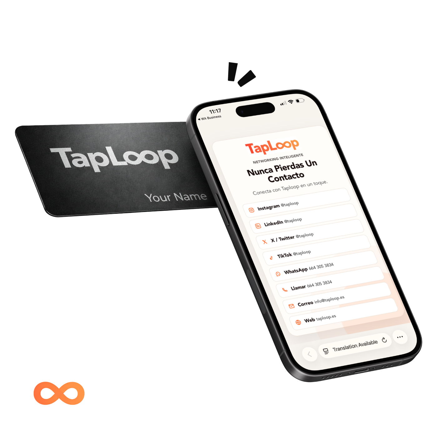 Tarjeta Metálica NFC TapLoop – Networking de Alto Impacto