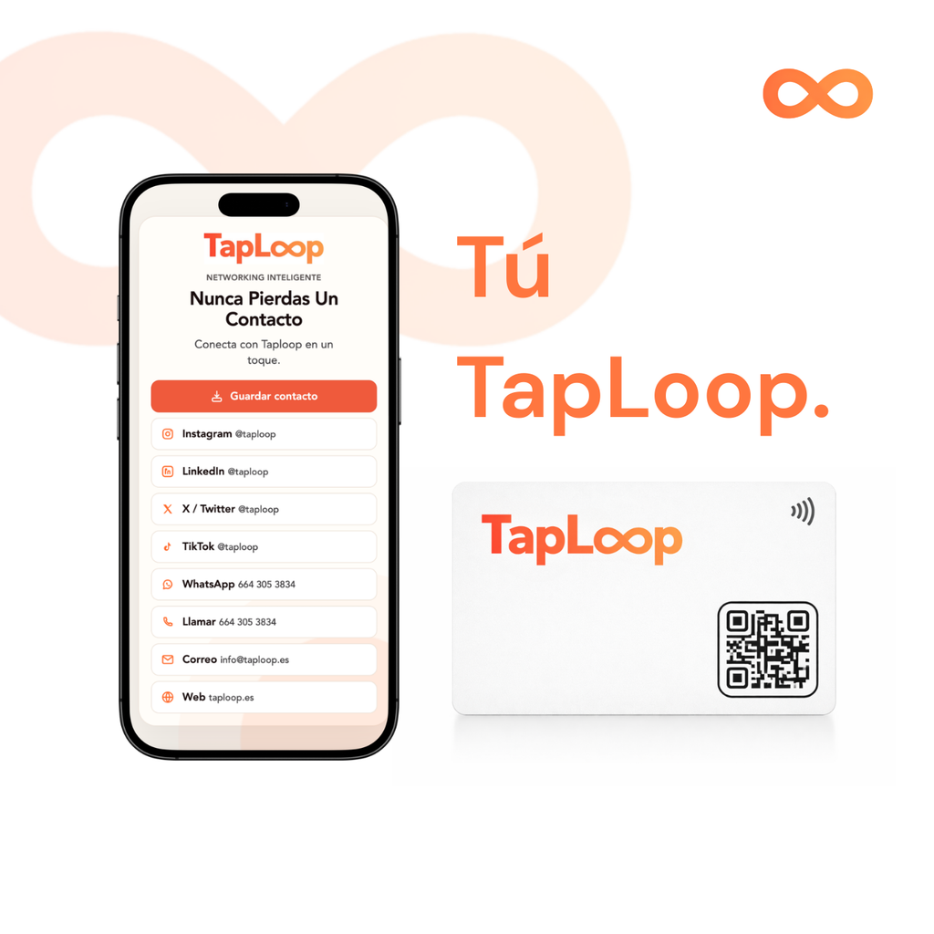 Tarjeta Digital NFC TapLoop – Conecta al instante
