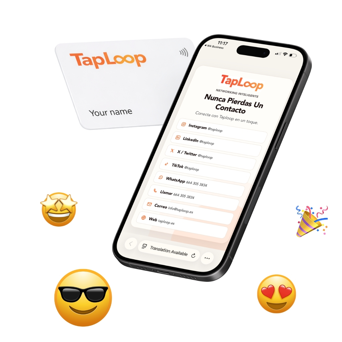 Tarjeta NFC TapLoop business card digital